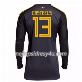 Fotbalový Dres Belgie Casteels 13 Brankářské Domácí MS 2018 Dlouhý Rukáv